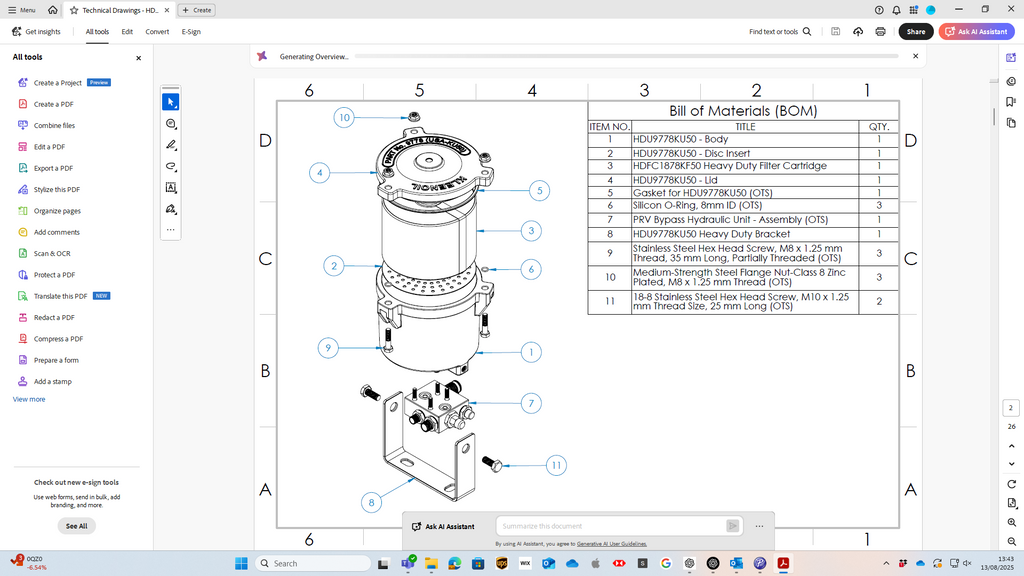 KLEENOIL HDU9778KU50 HYDRAULIC BY-PASS OIL FILTRATION SYSTEM