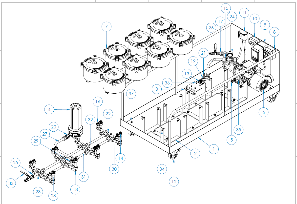 Kleenoil By-pass Filtration System MS8 - c/w Micromag M10 Oil purification cart.