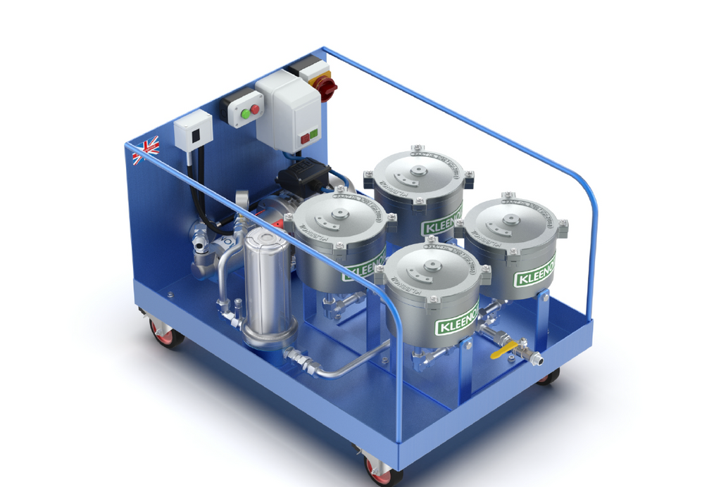 Kleenoil By-pass Filtration System MS4 - C/W M10 Micromag Oil purification cart.