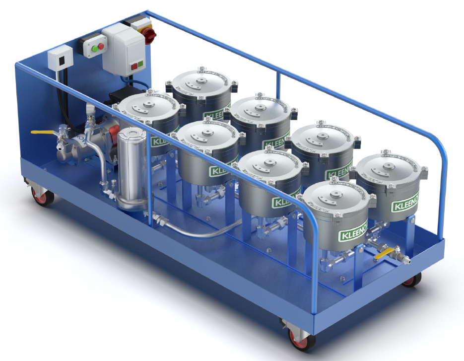 Kleenoil By-pass Filtration System MS8 - c/w Micromag M10 Oil purification cart.