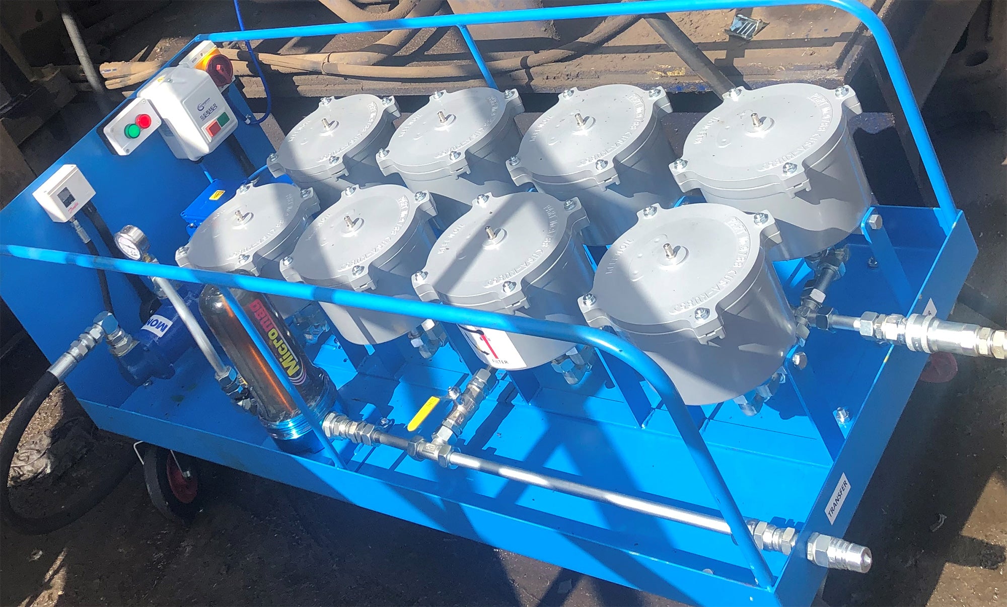 Kleenoil By-pass Filtration System MS8 - c/w Micromag M10 Oil purification cart.